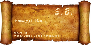Somogyi Bars névjegykártya